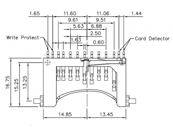 CF SDC09W4 считыватель карт памяти