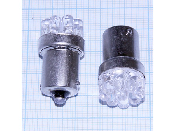 BA15S 9red 5mm LED лампа