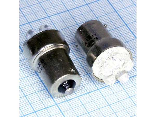 BA15S 5yellow 5mm LED лампа