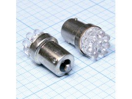 BA15S 9white 5mm LED лампа