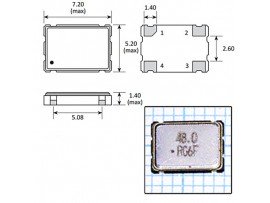 GXO-7551 48,0МГц Кварцевый генератор