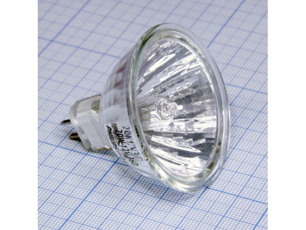 Лампа 12V 20W GU5,3 со стеклом PHILIPS