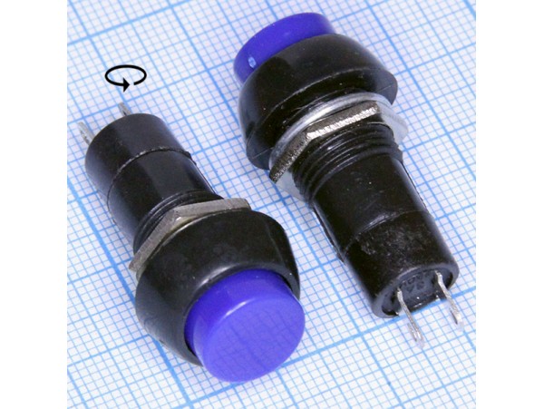 PB-305B 250V/3A off-on синяя кнопка