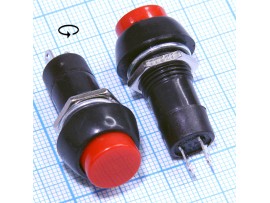PB-305R 250V/3A off-on красная кнопка (PBS-11A)