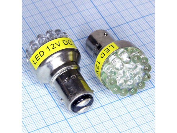 BAY15D 19yellow 5mm LED лампа