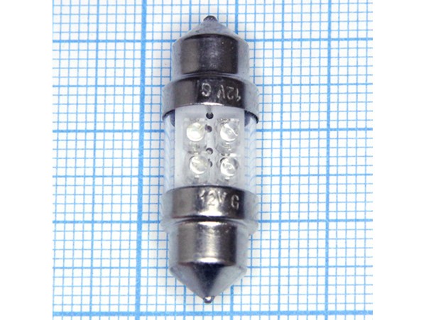 4 LED 3mm (G) лампа