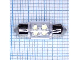 4 LED 3mm (W) лампа