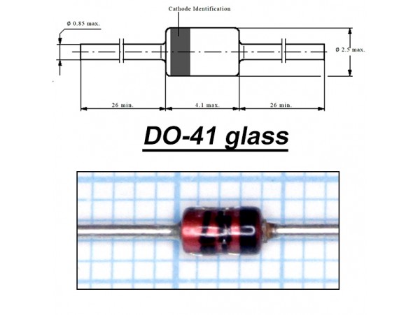 1N4749A (Стабил. 24V/1W) стекло