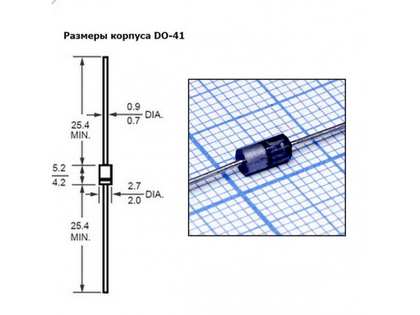 1N4002 (100V;1A) Диод