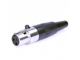 92M-502S(3P) GOLD Розетка 3к.на кабель mini XLR