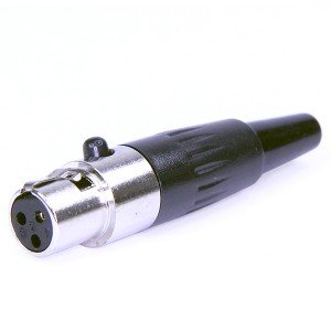 92M-502S(3P) GOLD Розетка 3к.на кабель mini XLR