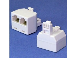 Переходник 8P8C штекер = 2 гнезда 8P8C (RJ-45)