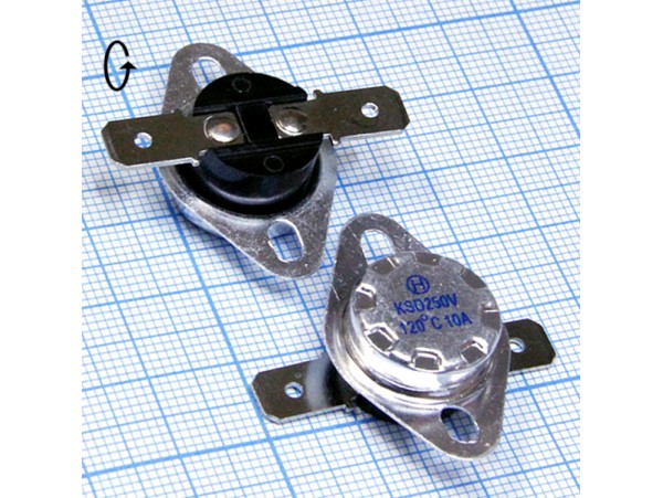 KSD-F01-120 120°C/250V/10A Термостат биметаллический
