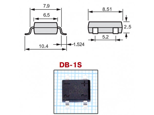 DB107S (1000V/1A) Диодный мост