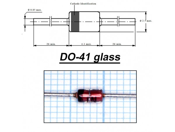 1N4758A Стабил. 56V/1W стекло [BZV85C56]