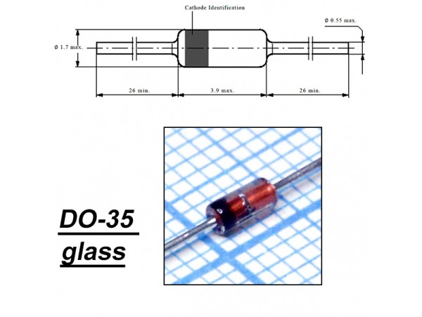 BZX55C3V(Стабил.3V 0,5W) стекло