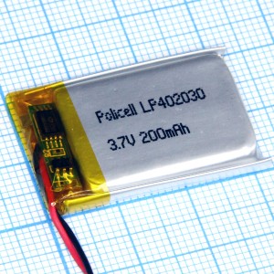 LP402030 Li-POL Аккумулятор 3.7V 200mAh