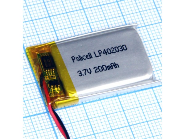 LP402030 Li-POL Аккумулятор 3.7V 200mAh