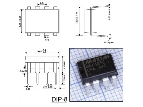 MAX485ECPA+