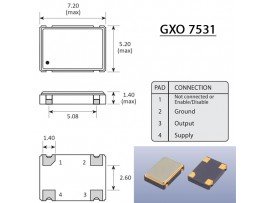 KXO-V97T 48,0МГц Кварцевый генератор (GXO-7531)