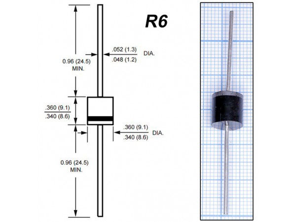 6A10 (6A/1000V) диод