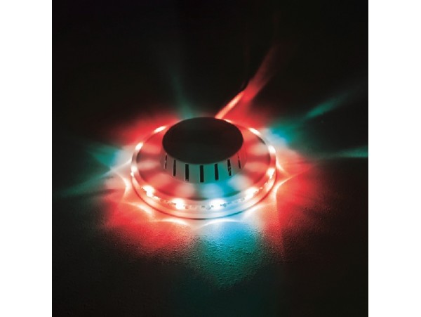 Светильник-проектор d=13смRGB 2,5W/220V белый/черн