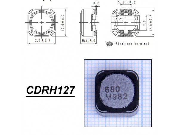 CDRH127/LDNP-680MC 68мкГн/2,6А