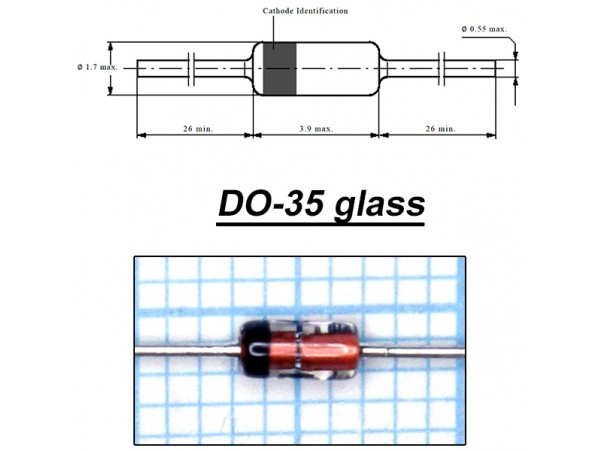 BZX79C11(Стабил.11V 0,5W) стекло