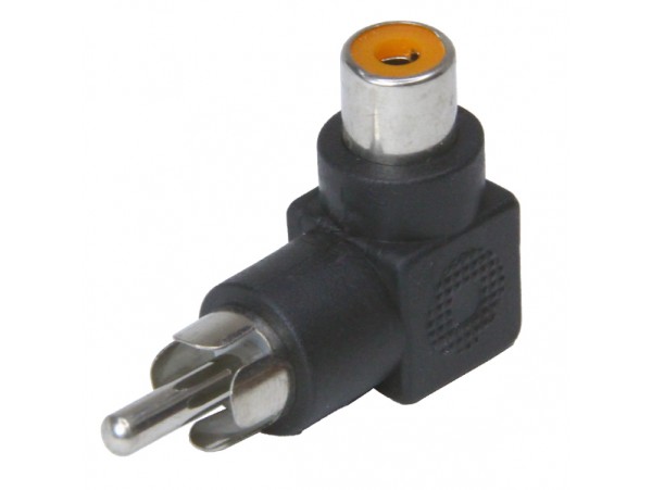 Переходник RCA штекер-RCA гнездо угловой