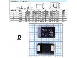 Конд.100/25V тант. D