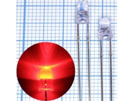 LED DFL-3014URC кр..d=3 1500mCd