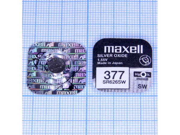 Элемент питания G04 Maxell 377/376(SR626SW)