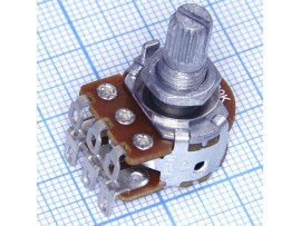 Резистор 2х500к под гайку d=16 RV16A01F-10-15K-A500K-3
