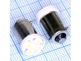 BA9S 4white 3528 smd 120° LED лампа