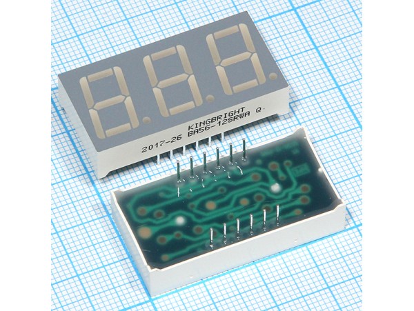BA56-12SRWA R Инд. LED R 3DIG AN