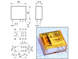 Реле 220VAC 405282300000 2C 8A/250VAC Finder