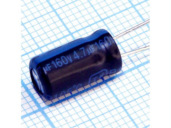 Конд.4,7/160V 0611+105°C