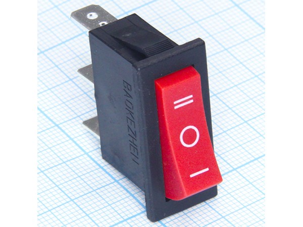 KDC3-103 250V/10A оn-off-on красный переключатель
