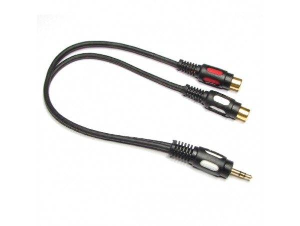 Переходник 3,5<2RCA (штекер <2гнезда) 0,3м Premier