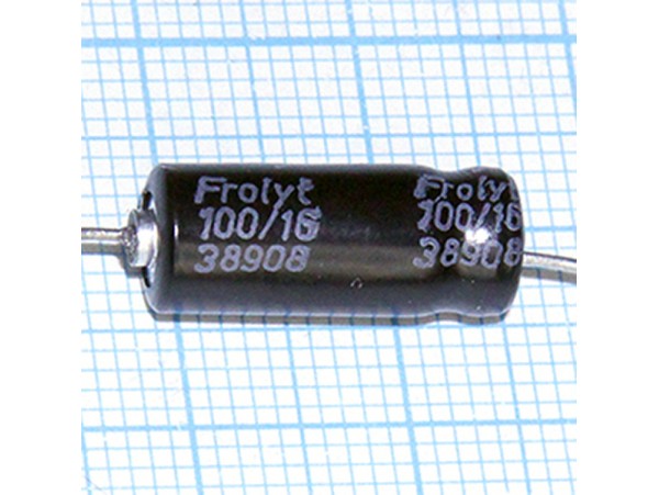 Конд.100/16V(аксиал)
