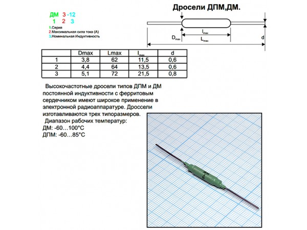 ДПМ-3-10µГн Дроссель