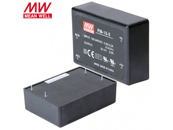 PM-15-5 Преобразователь напряжения ~220V>5V(3000mA)