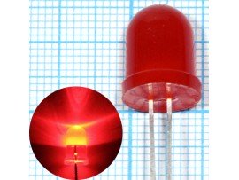 L-796BID 12V св.диод кр.d=8 мигающий  LED