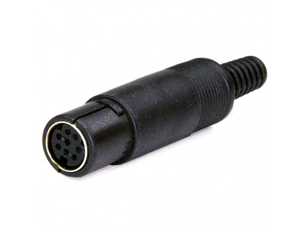 MDN-8F Розетка 8к. на кабель mini DIN