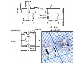 LED CP41B-RDS-CL0P0EE4 красн. 7,6*7,6мм