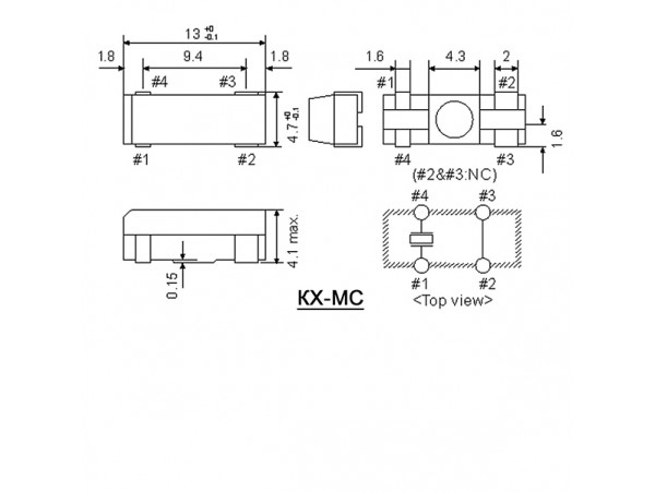 КВАРЦ 9,8437 МГц KX-MC smd