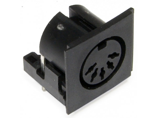 DNR-5F1R гнездо 5pin на плату (45град.)