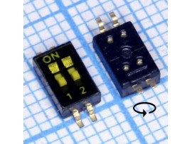 HDS-02 переключатель SMD DIP шаг 1,27мм