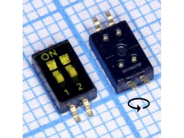 HDS-02 переключатель SMD DIP шаг 1,27мм