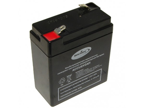 Аккумулятор 6V/2AH ACCU6V2AH Космос 65x33x75